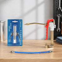Lubrication Head with Hose Angled Lubrication Unitary Grip Hand Nozzle for Mechanics, Workshops, Garages