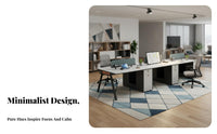 Modular Office Workstation Modern Design Partitioned Office Cubicle Privacy Panels Multi Person Computer Desk for Professionals, Workplace
