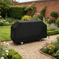 Grill Cover with Drawstring Weatherproof Barbecue Cover with Ties Weather-Resistant for Backyard, Patio