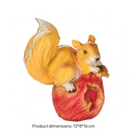 Resin Squirrel Figurine Outdoor Squirrel Sculpture Sculpted Garden Ornament Long-Lasting for Windowsill