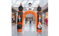 Inflatable Archway with Skeleton Outdoor Halloween Archway Giant Arch Decoration for Party Hosts, Yard