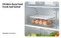 Refrigerator Storage Box Freezer Safe Clear Fridge Bin with Lid Space-Saving