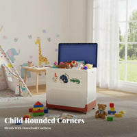 Large Capacity Wheeled animal Toy Chest adaptable Use kids' Storage Bin With casters Child-Safe Design for Children, Toddlers, Parents, Living Room, Playroom, Bedroom, Nursery