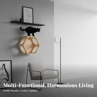 partitionmountedMounted feline Shelf Easy to Install partitionmountedMounted feline Shelf Set Space-Saving Feline Activity Center for Indoor felines, Kittens, Indoors, Bedroom, Home