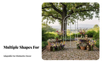 Sturdy and Long-Lasting Wedding Arch Stand Easy to Install Iron Art Arch Frame Stable Base Arched Windowpane Screen Reusable for Party Hosts, Photographers, Venue Managers, Weddings, Ceremonies, Stage Background, Photo Shoots