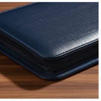 4-Pocket Zippered Card Holder Large Capacity PU Leather Photocard Binder Dustproof PU Leather Card Holder for Children, Collectors, Travel