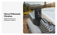 Metal Support Arm Black Blind Zone Mirror Rounded Corners Blind Zone Mirror Adjustable Rear View Aid Mounting Bracket