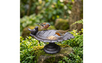 Cast Metal Avian Feeder Freestanding Bird Feeder with Pedestal Sturdy for Gardeners
