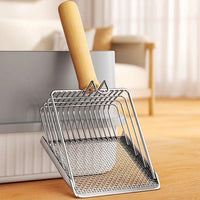 Metal Waste Collector Stainless Steel Mesh, Deep Basket Sifter With Fine Mesh Metal for Fast Sifting Pet Household Supplies