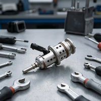 Insertable Suction Control Valve with Connector Perforated Diesel Engine Fuel Injector Nozzle Machined Solenoid Cylindrical for Car Owners