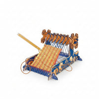 Slotted Hand-Crank Loom Kit Includes Yarn Wood Weaving Loom
