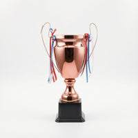 Trophy Cup Metal Trophy Cup with Ribbon Classic Polished for Winners, Sports Tournaments, Competitions