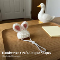 6 Pieces Knitted Hamster Hat Cute Designs Crocheted Hamster Hat Adorable Design Reptile Photo Prop for Doll Collectors, Festivals, Parties, Daily Wear