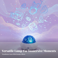 Star Light Caster Night Lighting Imaginative Gift Space Light Caster Night Light Multi-Color Lights Starry Nebula Ceiling Lamp for Kids, Bedroom