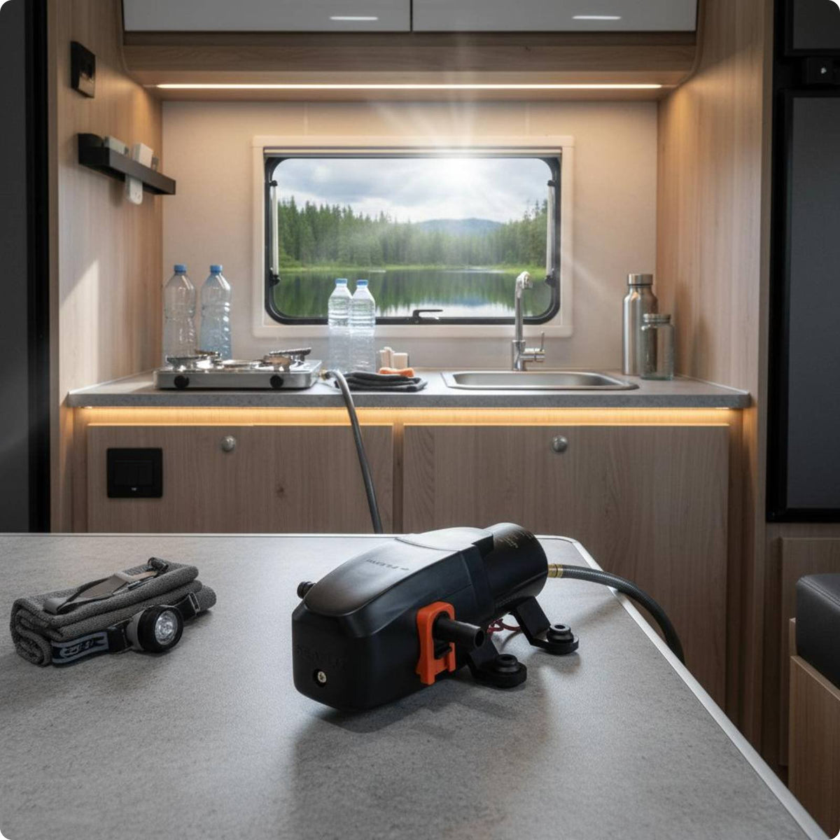 Multi Use 12V Self Priming Pump for RV Owners, Mobile Water System