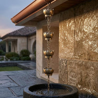 Openwork Flower Rain Chain Soothing Sound Gutter Rain Chain Rust-Resistant Outdoor Decor Anti-Corrosion
