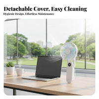 Quiet Operation Handheld Fan Lightweight Portable Folding Fan Adjustable Speeds 5 Speed Settings for Office Workers, Commuters, Travelers, Travel, Outdoor