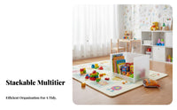 Multi-Tier Rolling trolley Stackable Organizer Rack Ventilated Design for Students