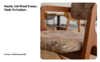 Upholstered Wood Armchair With Armrests Upholstered Wooden Chair 20th-century classicperiod Modern Design Accent Seat for Families, Dining Room, Home Office, Bedroom