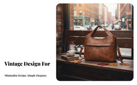 Large Capacity Soft Leather Crossbody Bag Roomy Multi-Pocket Crossbody Purse Adjustable Shoulder Strap for Travel, Work, Shopping