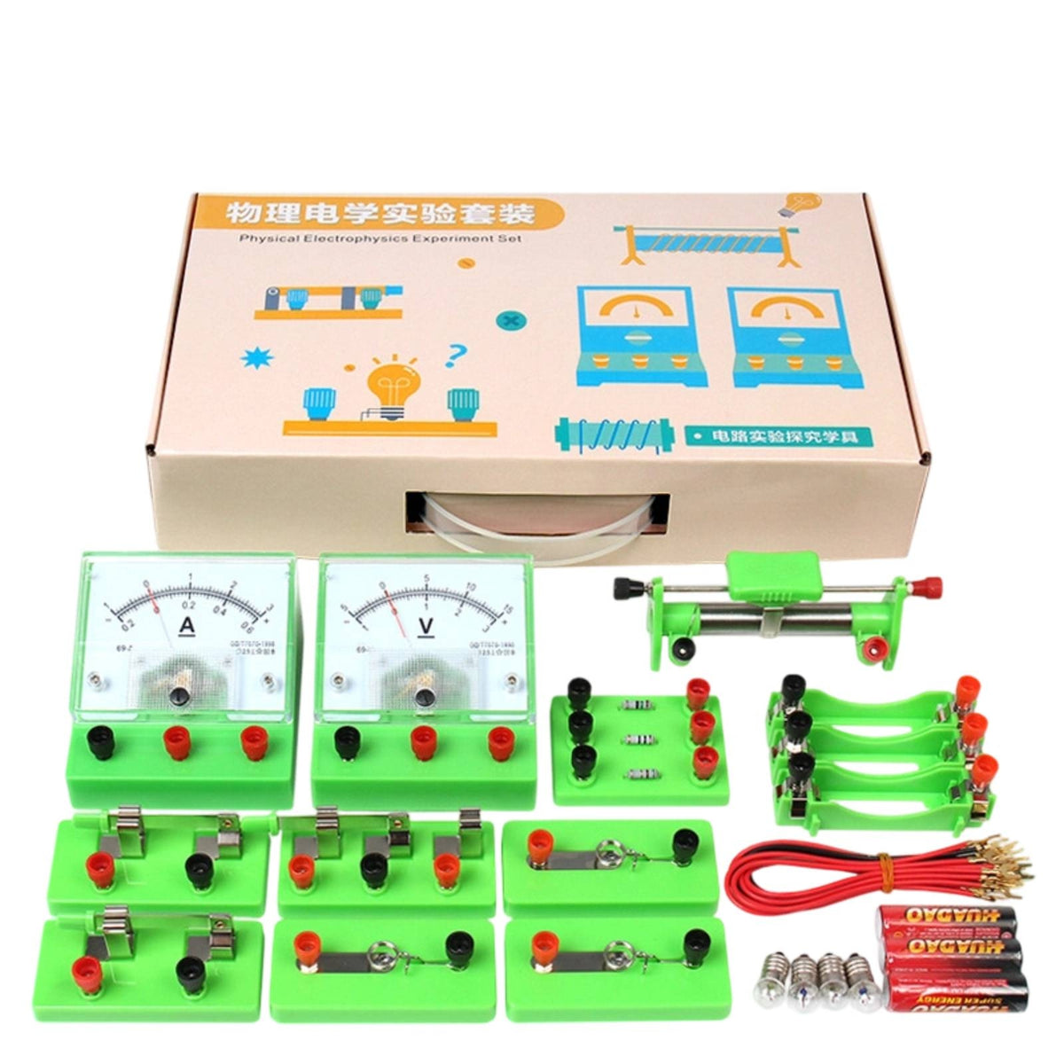 Electricity and Magnetism Experiment Kit Junior High School Electricity Experiment Kit Electromagnetic Educational for Students
