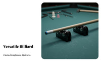 2 Pieces Twin-Wheel Design Pool Cue Straightness Checker Accurate Check Billiard Cue Straightener Effortless Rotation