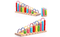 Wooden Abacus Educational Counting Frame Hands-on Abacus with Wire Rows for Preschoolers, Young Children, Homeschool, Classroom