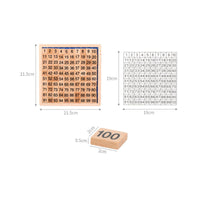 Early Learning Educational Counting Board Paint Wooden Hundred Board 1-100 Number Grid Game for Preschoolers, Kids, Toddlers, Homeschool, Classroom
