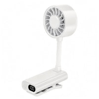USB Clip-Mounted Fan Flexible Neck with Digital Display Home Appliance for Table Edge, Bedside