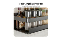 Drillwithout Drilling Installation Wall-Mounted Seasoning Rack Space-Saving Design Adhesive Wall Shelf Large Capacity Kitchen Organizer Rust-Proof for Home Cooks, Apartment Dwellers, Families, Pantry, Bathroom, RV