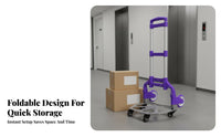 Heavy Duty Folding Hand Truck Lightweight Foldable Luggage Cart Multipurpose Portable Hand Truck No Assembly Needed for Homeowners, Office Workers, Travel, Airport, Shopping, Warehouse