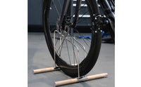 Bike Stand with Wooden Rails Non-Slip Indoor Bike Floor Stand Freestanding Bike Parking Rack for Cyclists, Apartment, Living Room, Garage