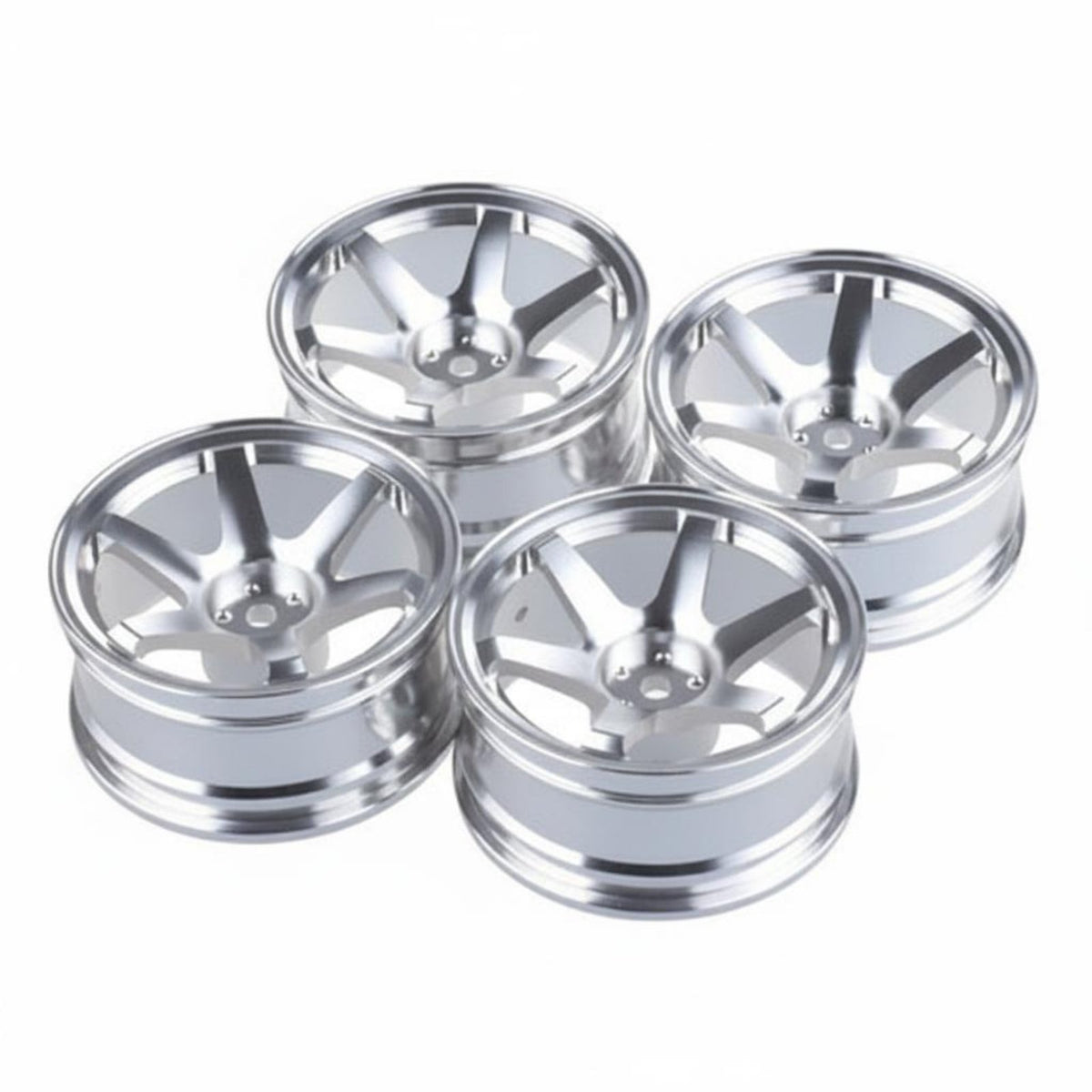 4 Pieces CNC Machined 1/10 Scale Aluminum Wheel Rims Anodized Finish 12mm Hex Aluminum Wheels Easy Install 12mm Hex RC Drift Wheels Exquisite Workmanship