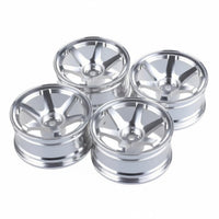 4 Pieces CNC Machined 1/10 Scale Aluminum Wheel Rims Anodized Finish 12mm Hex Aluminum Wheels Easy Install 12mm Hex RC Drift Wheels Exquisite Workmanship