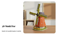 Educational Airplane 3D Brain-Teaser Interlocking Pieces DIY Aircraft Model Easy To Assemble for Children, Desk Decoration, Hobby Room