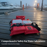 Kayaking Flotation Vest Adjustable Straps Watersports Buoyancy Aid Mature Safety Vest Fast-Release Buckles for Kayakers