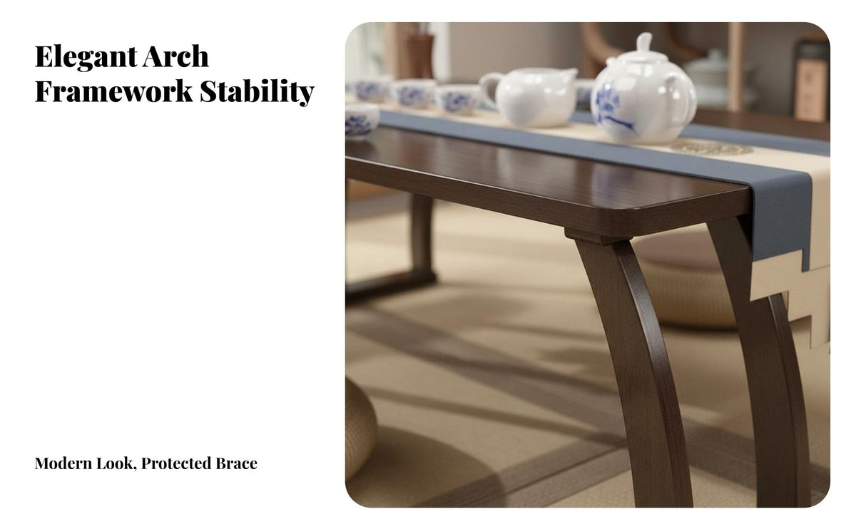 Space-Saving Foldable Tatami Desk Chinese Design Carving Floor Table Portable Home Furniture Multifunctional for Tea Lovers, Meditators, Apartment Dwellers, Bay Window, Bedroom, Small Areas, Living Room