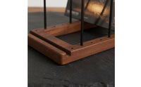 Metal and Wood Album Storage Space Saving Tabletop Vinyl Holder Easy Assembly