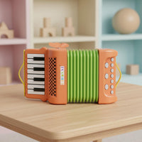 Parent-Child Interactive Kids Music Accordion Musical Mini Accordion Toy Easy to Play Hand Eye Coordination for Toddlers, Indoor