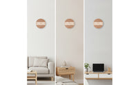 Clock with Wood-Grain Panel Modern Digital Wall Clock   for Office