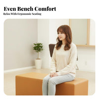 Backless Tufted Ottoman Multi-Purpose Waiting Area Seat Easy to Clean Commercial Furniture for Business Owners, Adults, Retail shop, Office, Entryway