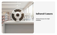 360 Degree Wirelessreless De-Angle Camera Infrared Panoramic Dome Camera Sturdy Metal Housing Wall or Ceiling Mountable