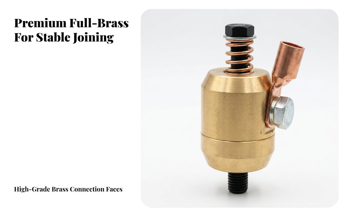Brass Grounding Clamp with Rotating Head | Lever-Style Tightening Mechanism, Swivel, Ground fabrication Clamp