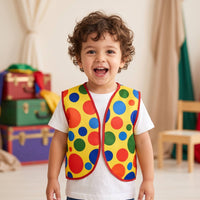 Clown Costume Vest Funny Clown Vest Bright Clothing for Children, Kids