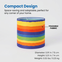 Foldable KD Lampshade for Bedroom, Cylinder Lamp Shade for Table Lamps, Softly Diffusing Light Lamp Shade, Modern Lamp Shade for Office