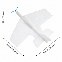 DIY Foam Glider Kit, Chuck Glider Kids Party Bag Fillers, 21cm Toy Airplane Kit for 4-6 Year Olds, Decorate & Fly Craft