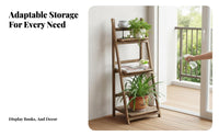 Floor-Standing Design Multi-Tier Shelving Multi-Level Vintage Aesthetic Etagere with Cabinet Complimentarystanding Plant Stand Versatile for Book Lovers, Apartment Dwellers, Homeowners, Living Room, Balcony, Home Office, Bedroom