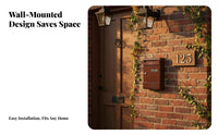 Wall-Mounted Locking Mailbox Weather-Resistant Wall-Mounted Metal Mailbox Secure Outdoor Post Box Sturdy Construction