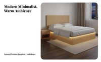 Modern Minimalist Bed Frame Easy Assembly Headboardless Bed Frame Space Saving for Hotel Owners, Homeowners, Rental Property, Guesthouse