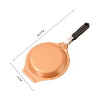 Non-Stick Double-Sided Pan Easy to Clean Folding Omelette Pan Even Heating Cookware Dishwasher Safe for Breakfast